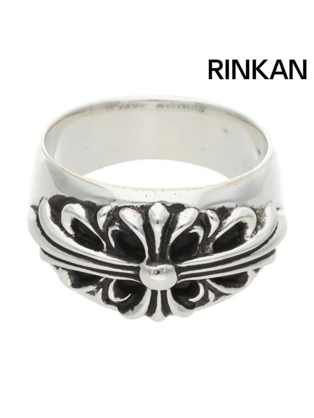 Chrome Hearts Flrl Crs Floral Cross Silver Ring